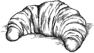 sketch of croissant